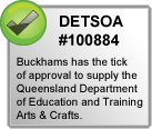 Buckhams has the tick of approval to supply the Queensland Department of Education and Training SOA #100884 - Arts and Crafts