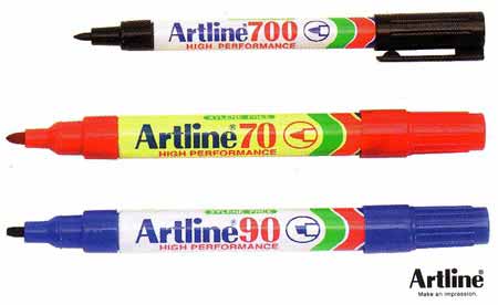 440730 - Marker Artline 70 Bullet Black Box 12 